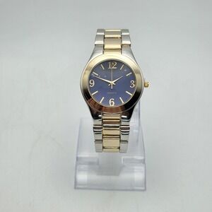 New! CHICO'S Watch Navy Blue Dial Gold Silver Tone Band New With Tags FREE‎ $HIP